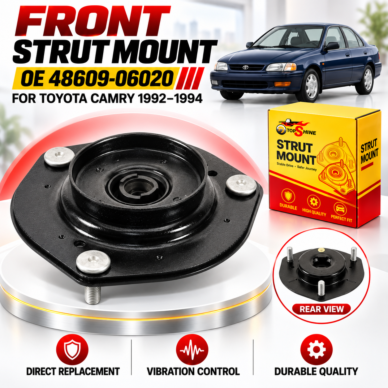 OEM Replacement Front Shock Absorber Top Mount 48609-06020 for Toyota Camry SXV10 Suspension Spare Parts