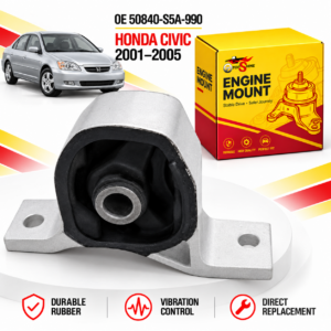 Auto Spare Parts Front Engine Torque Mount 50840-S5A-990 for Honda Civic 2001-2005 1.7L Automatic Transmission Rubber Stopper