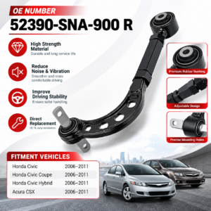 52390-SNA-900 Rear Upper Right Control Arm for Honda Civic FD FA 2005-2011 Suspension Parts Wholesale