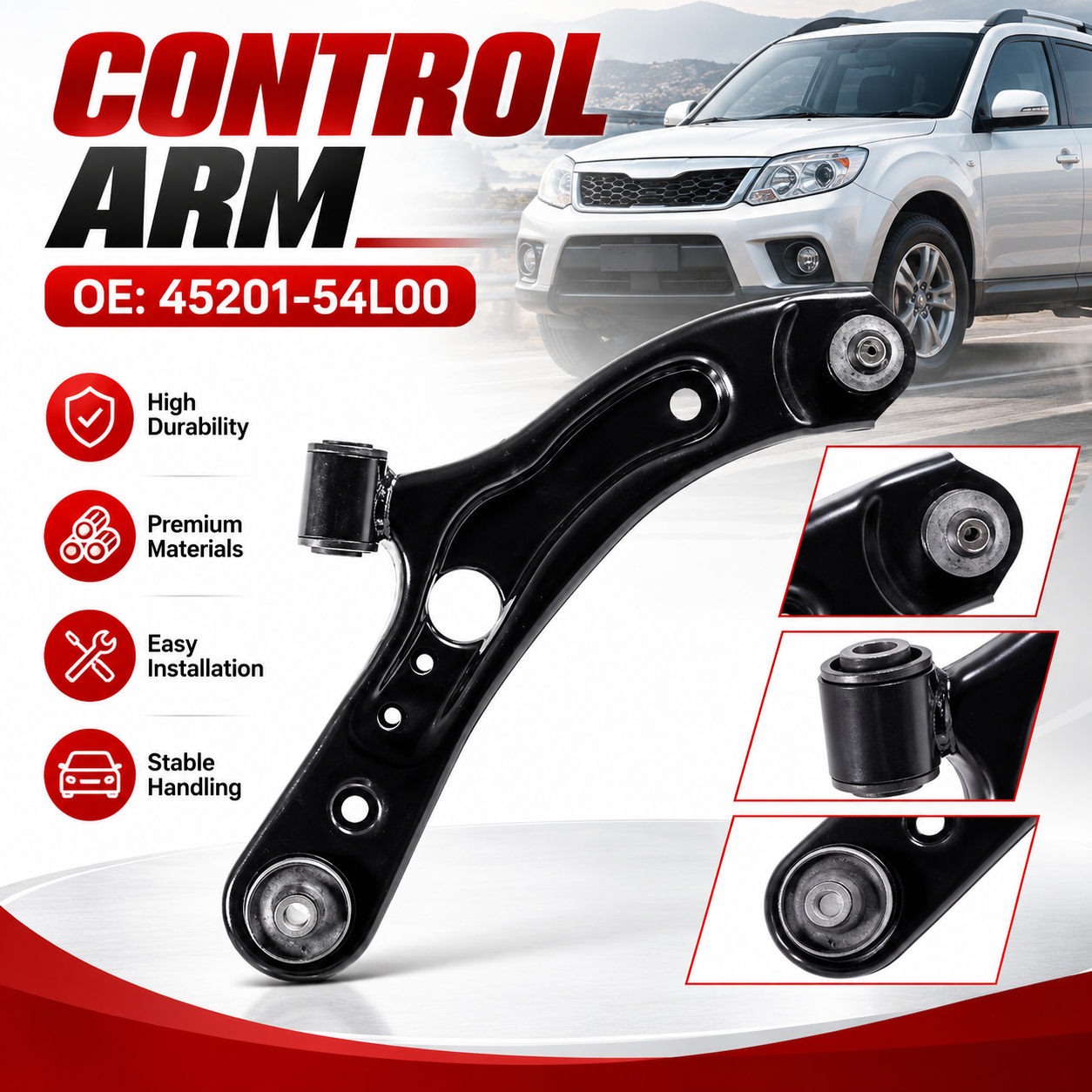 45201-54L00 Front Lower Control Arm for Suzuki | Premium Chassis Parts Factory Wholesale