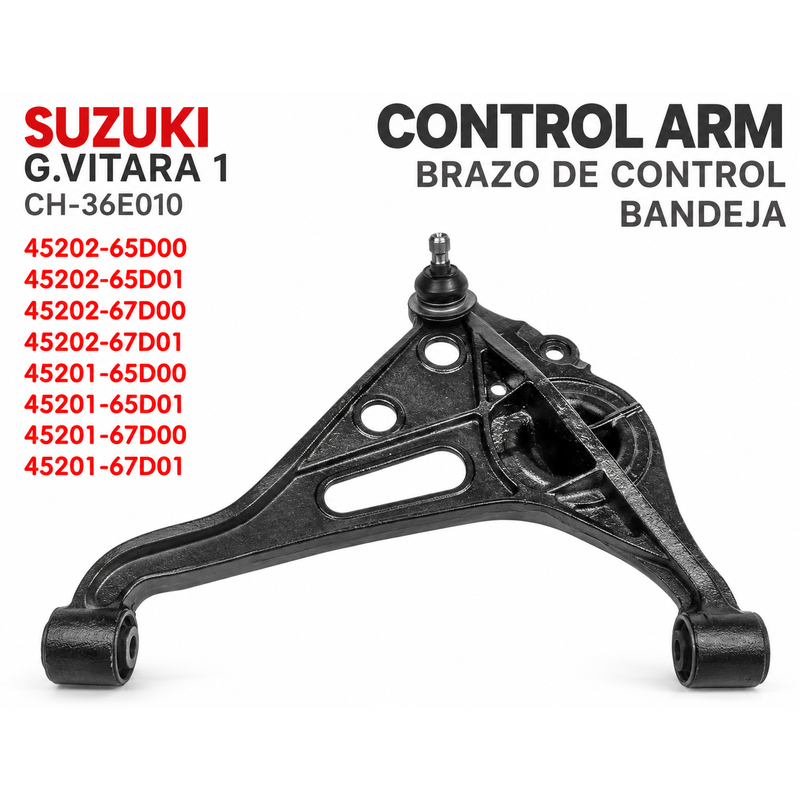 45202-65D01 Front Right Lower Wishbone for Suzuki Grand Vitara | Heavy Duty Suspension Arm