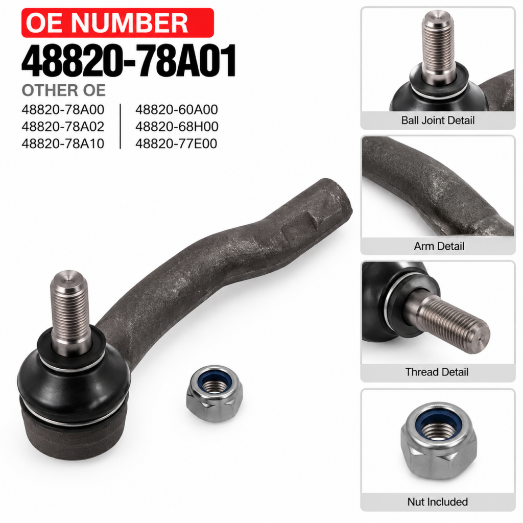 48820-78A01 Outer Tie Rod End for Suzuki Carry Every | Heavy Duty Steering Parts Wholesale