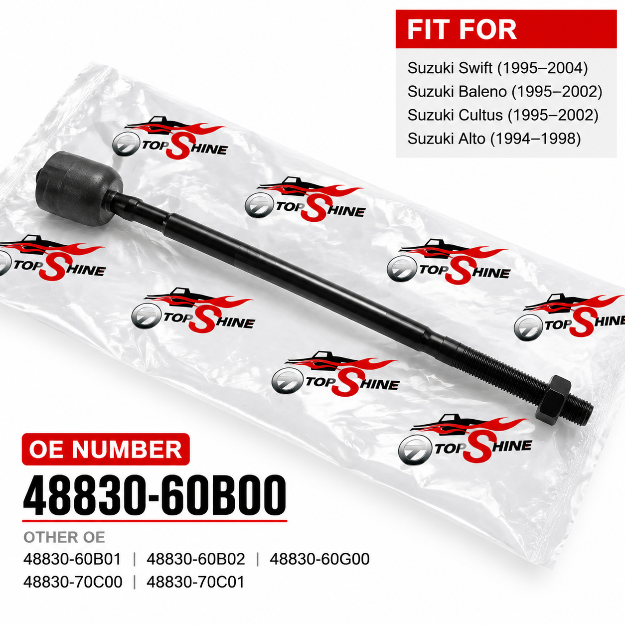 48830-60B00 Inner Tie Rod for Suzuki | Heavy Duty Steering Rack End Replacement Parts