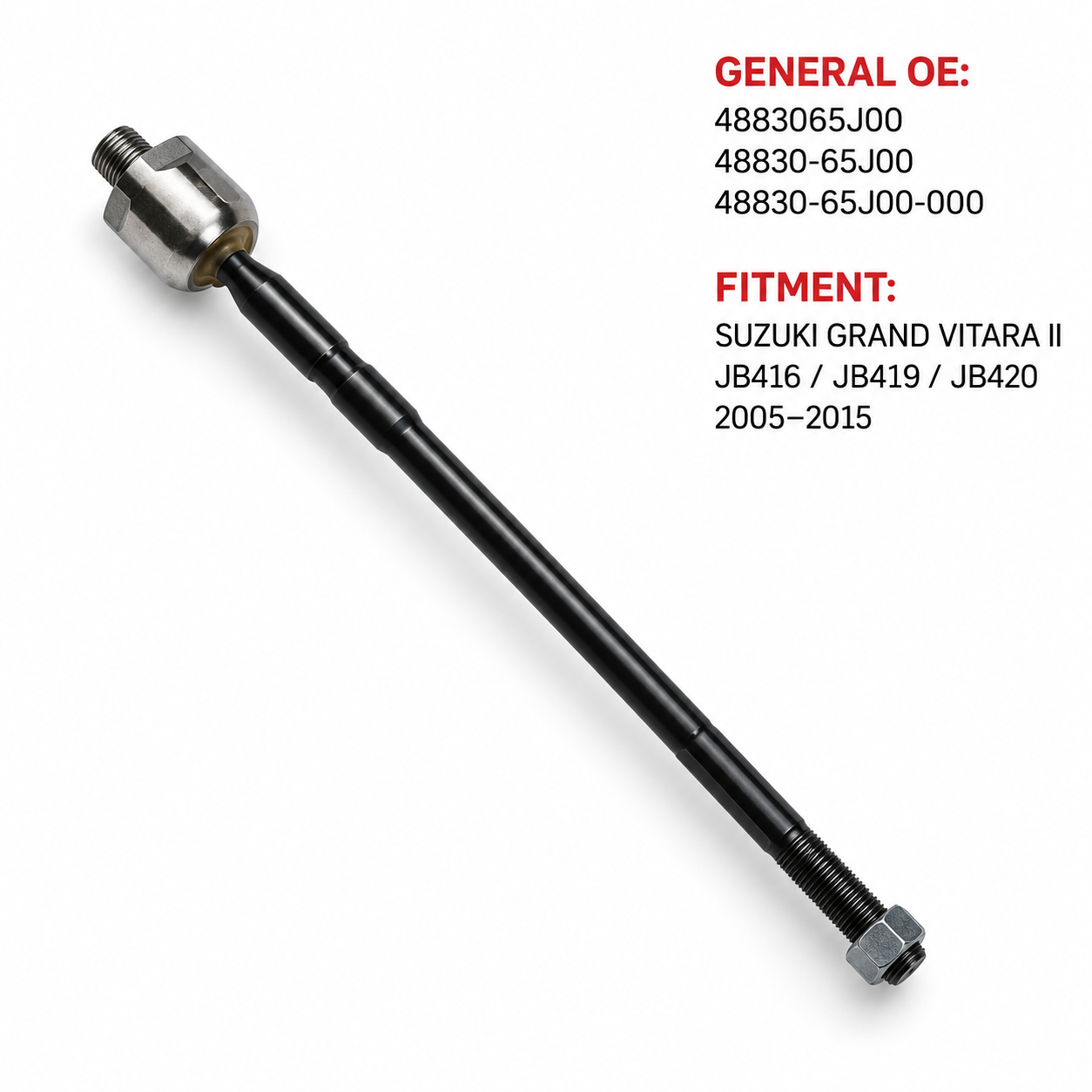 48830-65J00 Inner Tie Rod for Suzuki Grand Vitara | Premium Steering Parts Wholesale