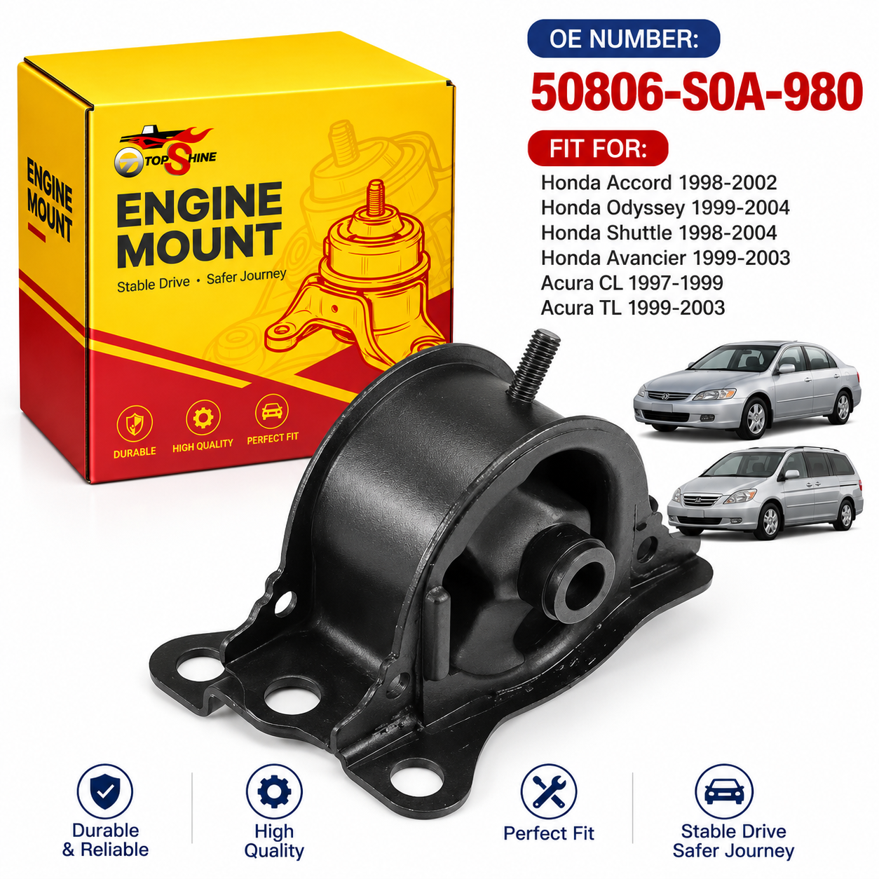 50806-S0A-980 Transmission Mount for Honda Accord | Aftermarket Gearbox Mount Wholesale Supplier