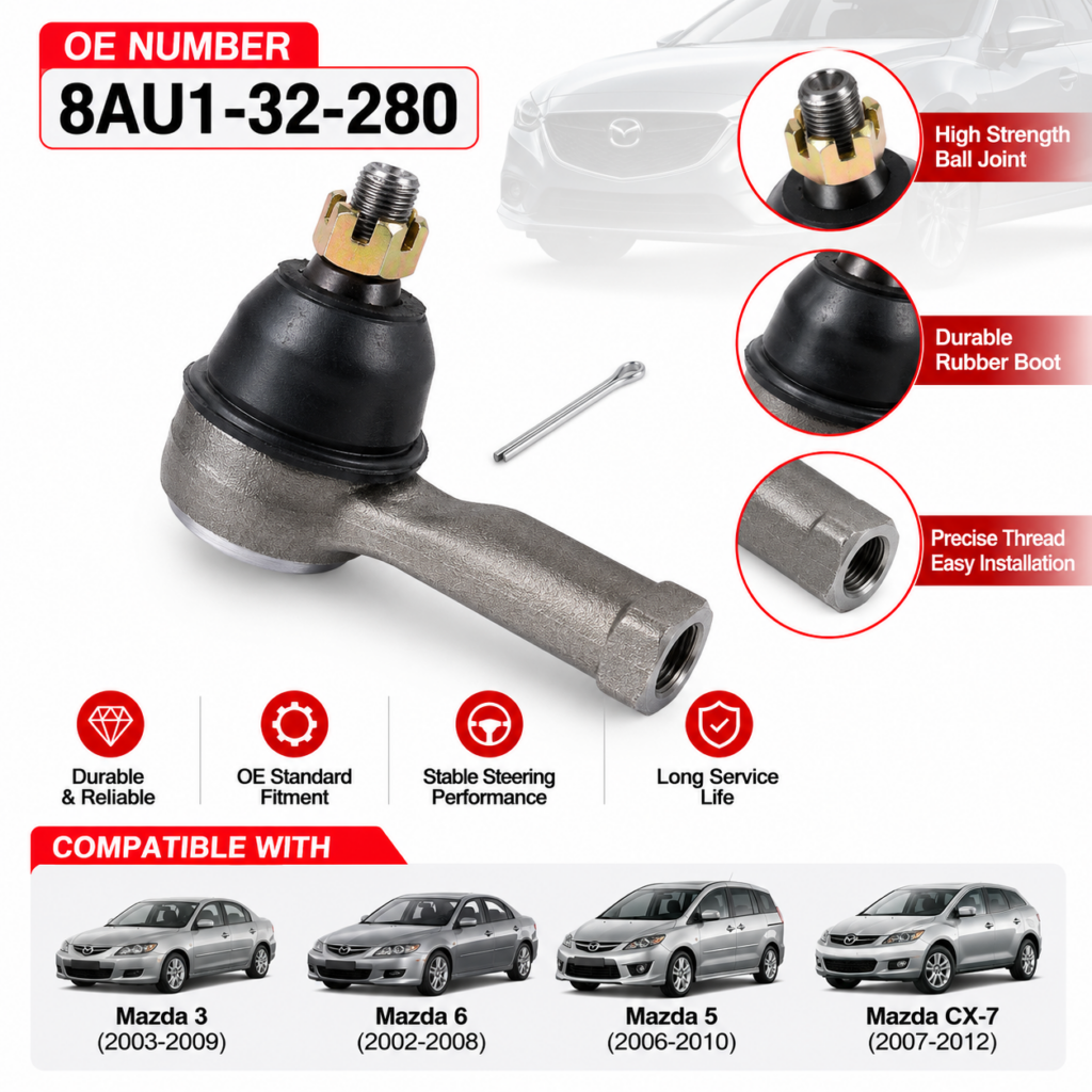 8AU1-32-280 Durable Steering Tie Rod End for Mazda Pickup | Topshine